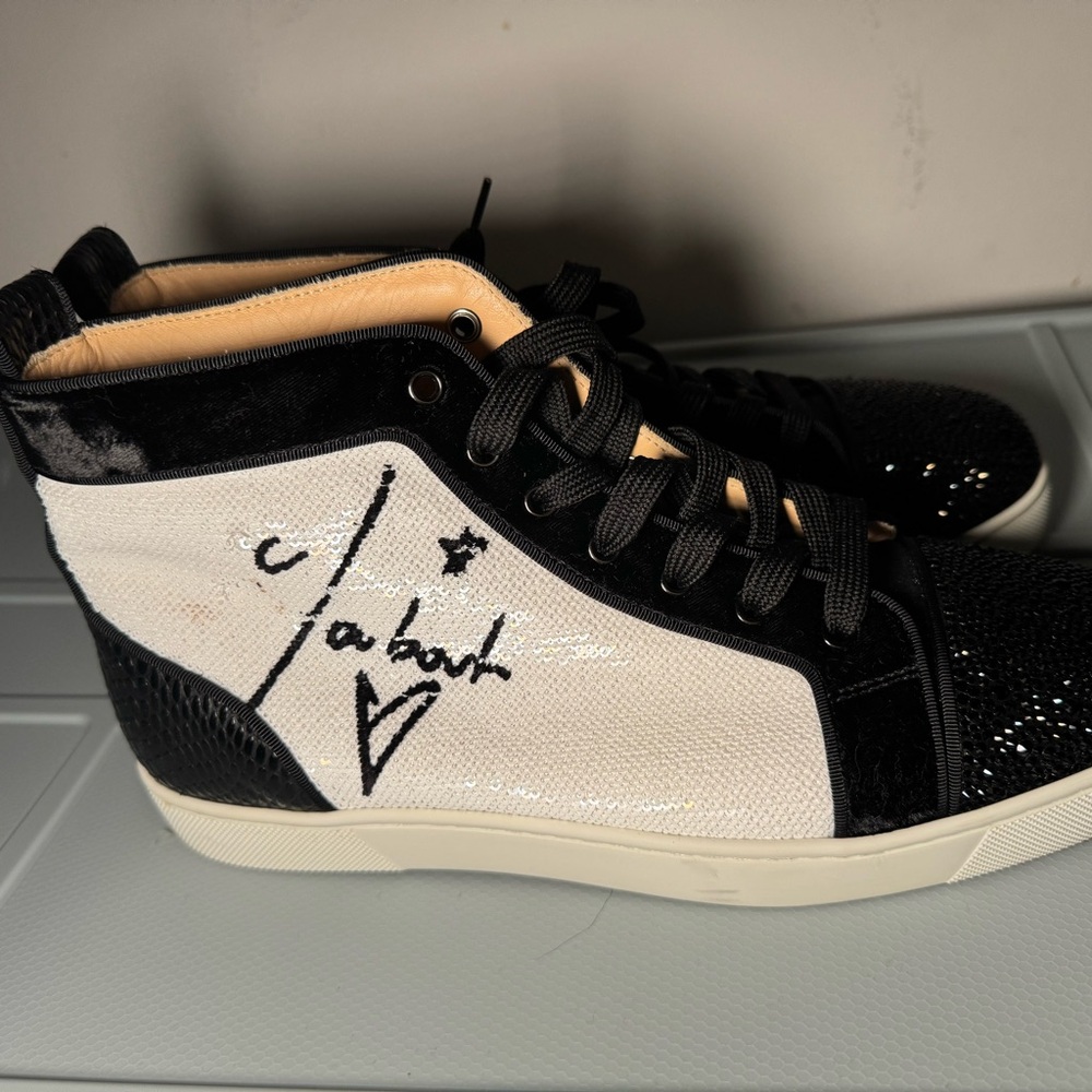 Christian Louboutin Black and White Sneakers